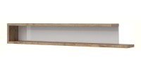 Étagère murale 180cm coloris chêne et blanc brillant collection SINATRA