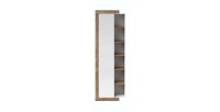 Vitrine design coloris chêne et blanc brillant collection SINATRA.