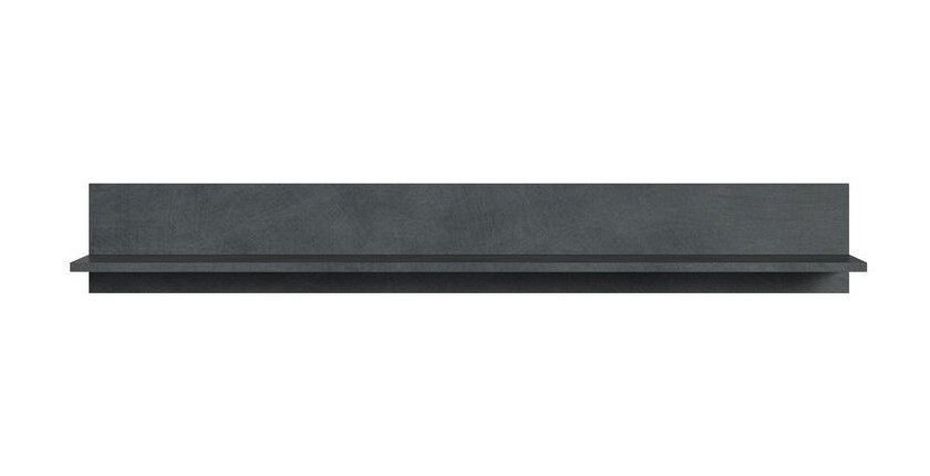 Étagère murale design 150cm Coloris gris foncé. Collection BELMONT.