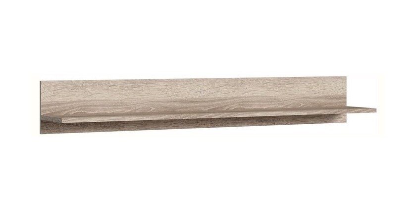 Étagère murale design 150cm Coloris chêne. Collection BELMONT.