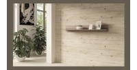 Étagère murale design 150cm Coloris chêne. Collection BELMONT.