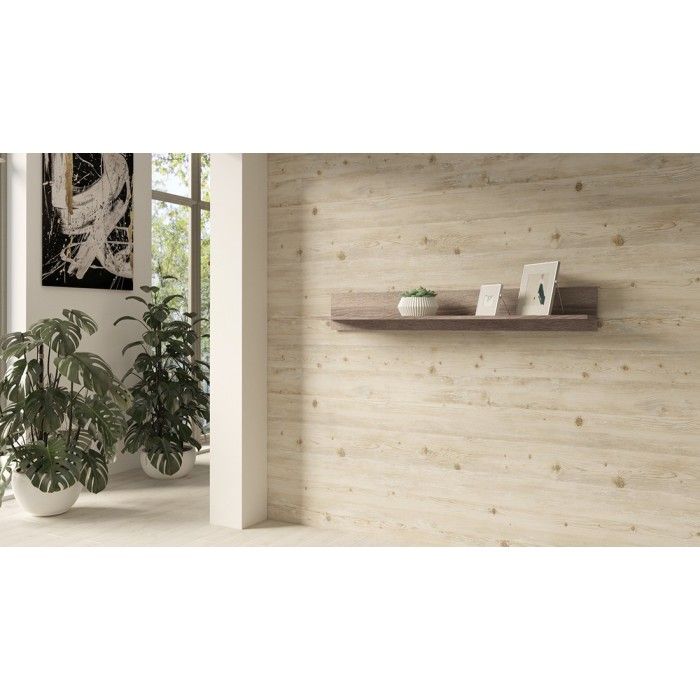 Étagère murale design 150cm Coloris chêne. Collection BELMONT.