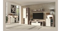 Étagère murale design 150cm Coloris chêne. Collection BELMONT.
