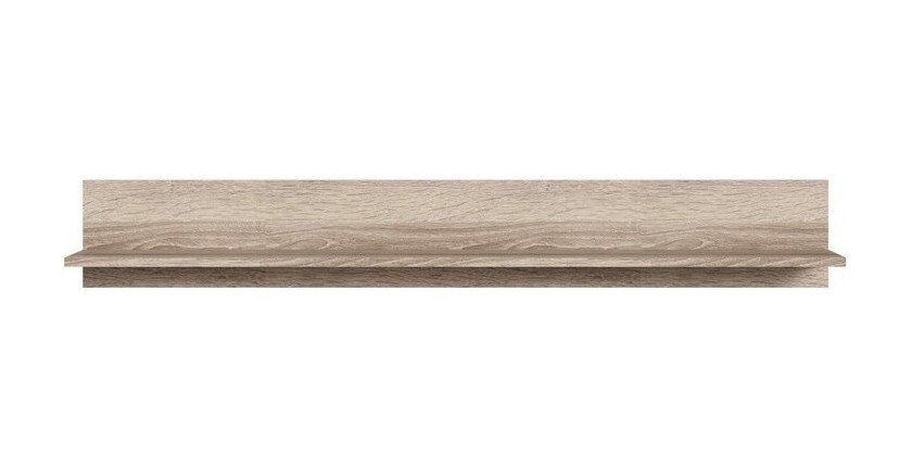 Étagère murale design 150cm Coloris chêne. Collection BELMONT.