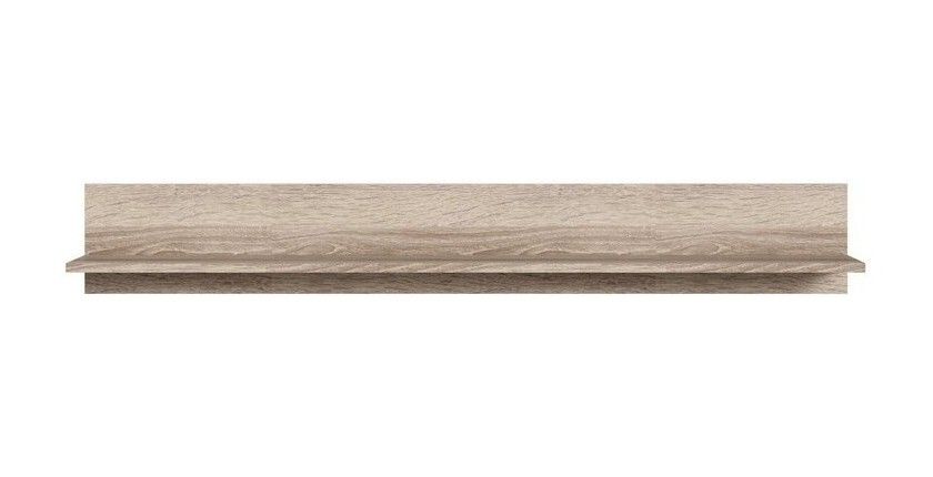 Étagère murale design 150cm Coloris chêne. Collection BELMONT.