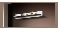 Étagère murale coloris blanc effet bois et chêne. Collection JUDY.