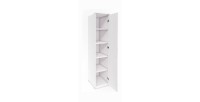 Armoire 1 porte pour dressing collection MODULO coloris blanc avec LED incluses.