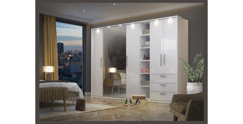 Joues de finitions pour dressing collection MODULO coloris blanc brillant.