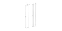 Joues de finitions pour dressing collection MODULO coloris blanc brillant.