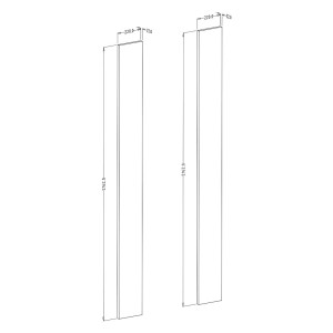 Joues de finitions pour dressing collection MODULO coloris blanc brillant.