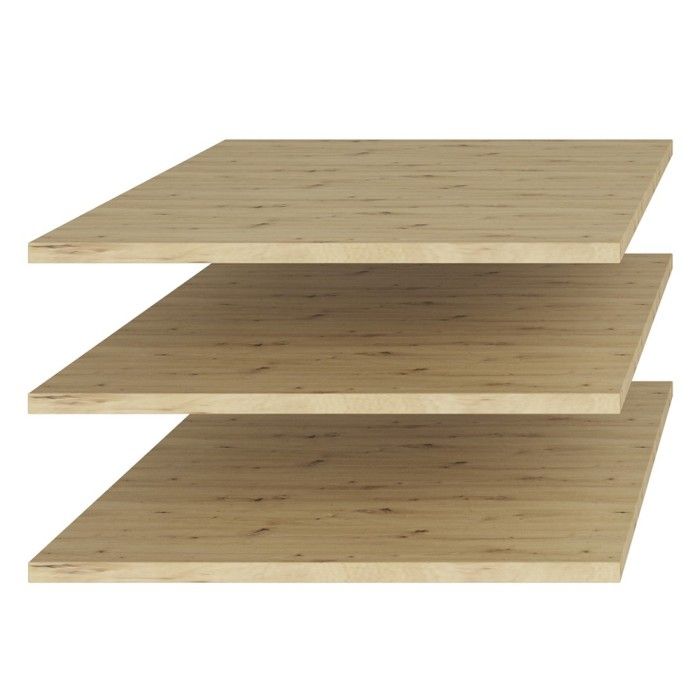 Armoire 2 portes pour dressing collection MODULO coloris chêne et blanc brillant avec LED et pack 3 étagères inclus.