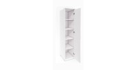 Armoire 1 porte avec miroir pour dressing collection MODULO coloris chêne avec LED incluses.