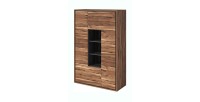 Vaisselier design 4 portes pour salon couleur chêne et gris. collection SILVA.