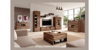 Vaisselier design 4 portes pour salon couleur chêne et gris. collection SILVA.