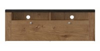 Meuble TV 140cm collection SANTIAGO. Couleur chêne et noir effet bois. 1 Porte