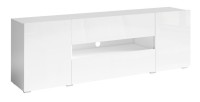 Meuble TV 180cm collection PAROS. Couleur blanc brillant.