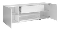 Meuble TV 180cm collection PAROS. Couleur blanc brillant.