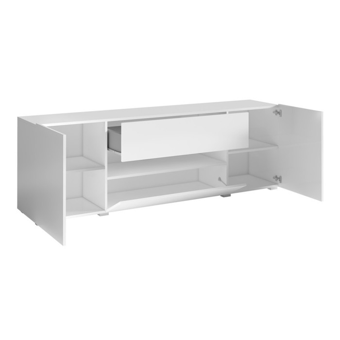 Meuble TV 180cm collection PAROS. Couleur gris aspect béton.