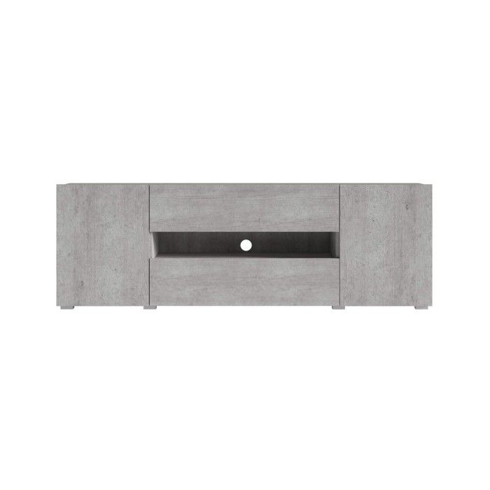 Meuble TV 180cm collection PAROS. Couleur gris aspect béton.