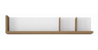 Étagère murale 150cm coloris chêne et blanc. Collection MENDOZA.