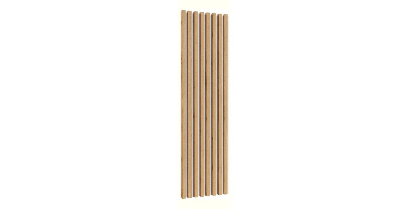 Lamelles murale XL aspect chêne sur support fond blanc collection CLARA
