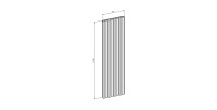 Lamelles murale XL aspect chêne sur support fond blanc collection CLARA