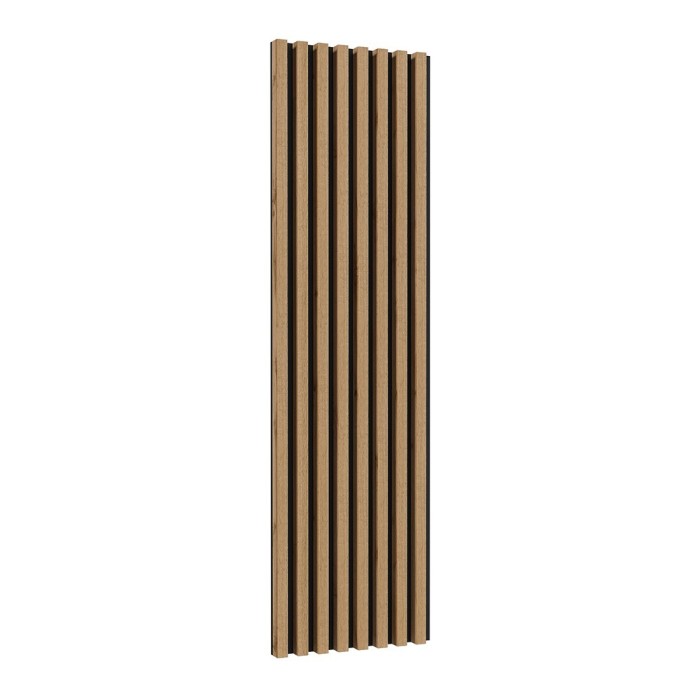Lamelles murale XL aspect chêne sur support fond noir mat collection CLARA
