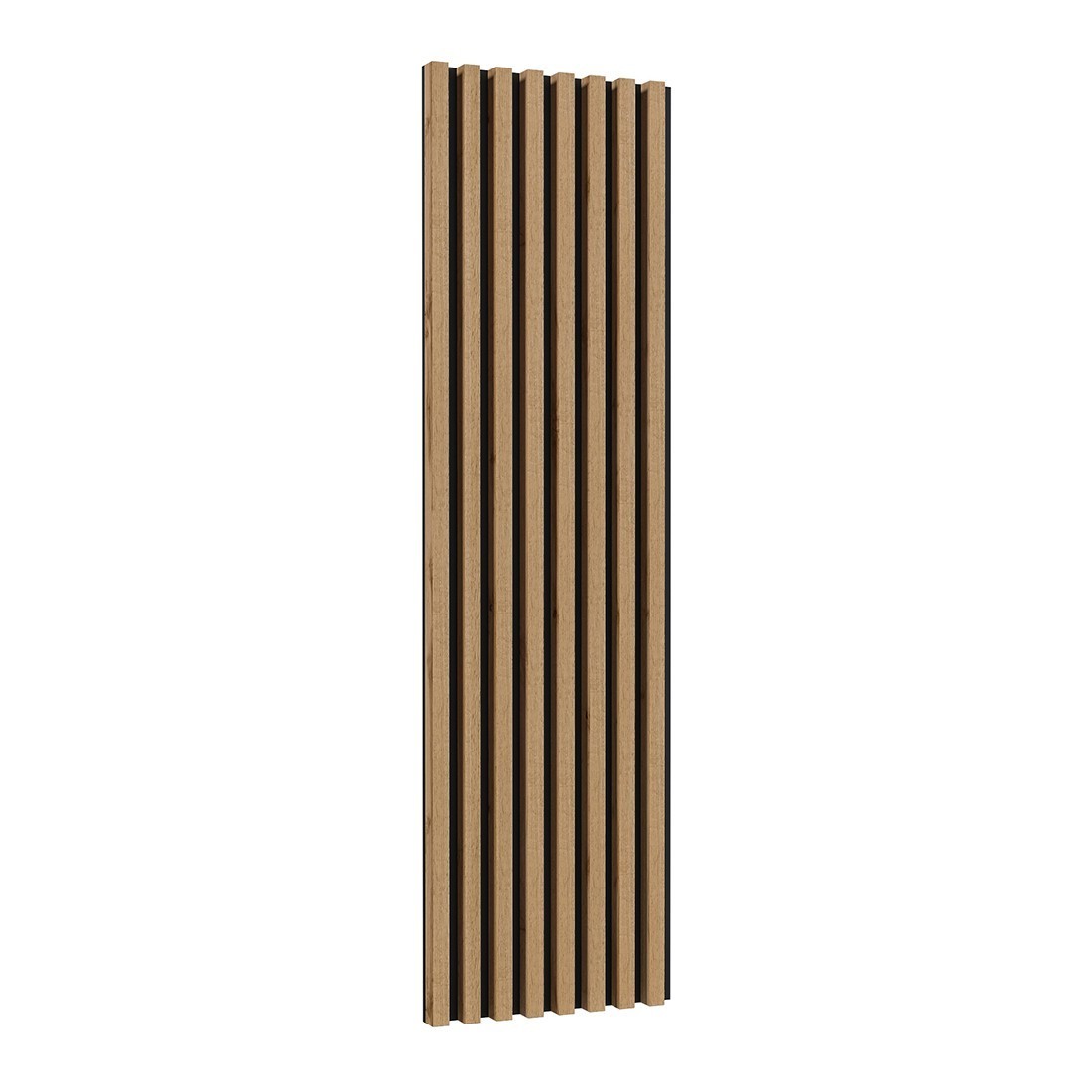 Lamelles murale XL aspect chêne sur support fond noir mat collection CLARA