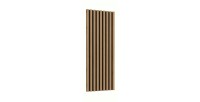 Lamelles murales verticales aspect chêne sur support fond noir mat collection CLARA