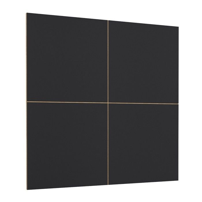 Meuble TV XL avec fond mural décoratif XL collection CLARA. Couleur chêne et noir mat.
