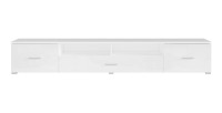Meuble TV XL 210cm collection CONNOR. Couleur blanc brillant