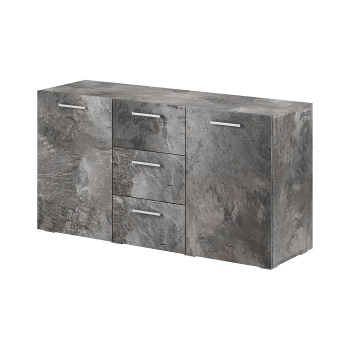 Buffet 130cm pour salon effet ardoise collection CONNOR.