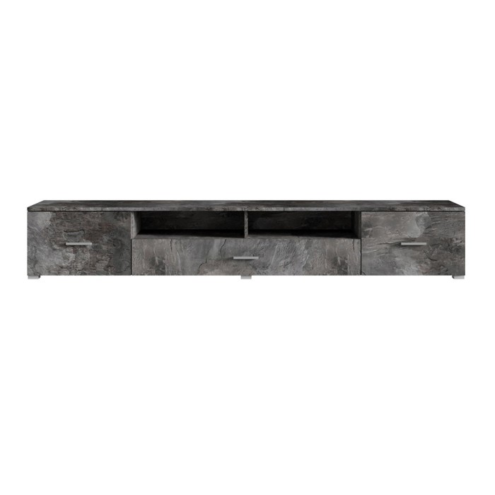 Meuble TV XL 210cm collection CONNOR. Effet ardoise
