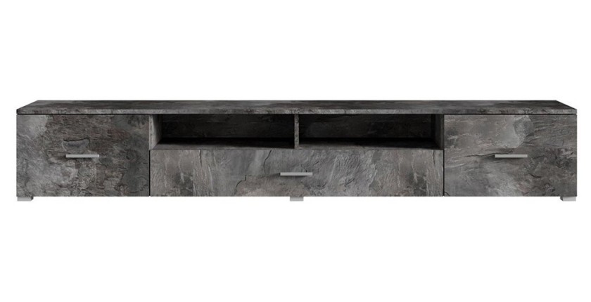 Meuble TV XL 210cm collection CONNOR. Effet ardoise