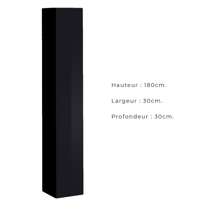 Armoire suspendue coloris noir pour salon collection SWITCH.