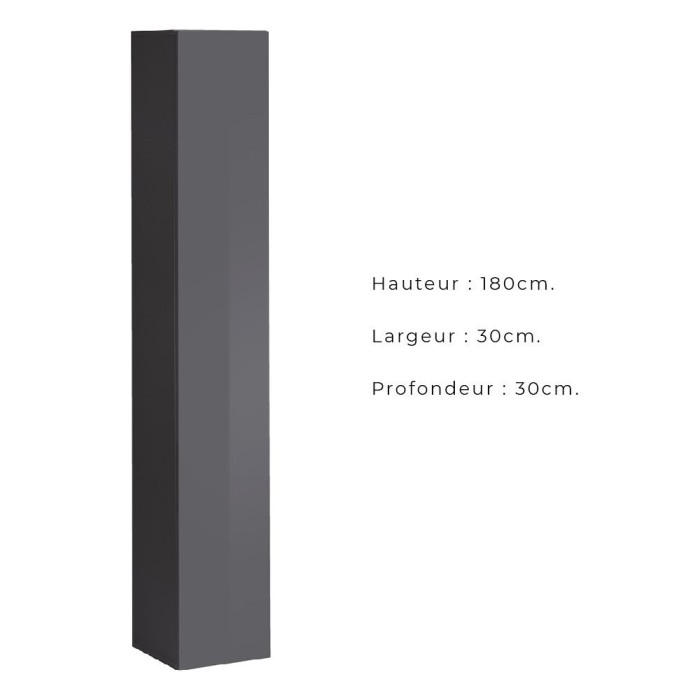 Armoire suspendue coloris gris pour salon collection SWITCH.