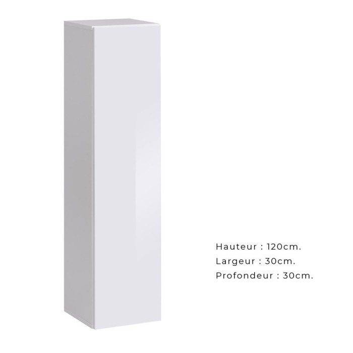 Armoire suspendue moyen modèle coloris blanc pour salon collection SWITCH.