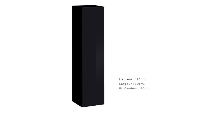 Armoire suspendue moyen modèle coloris noir pour salon collection SWITCH.