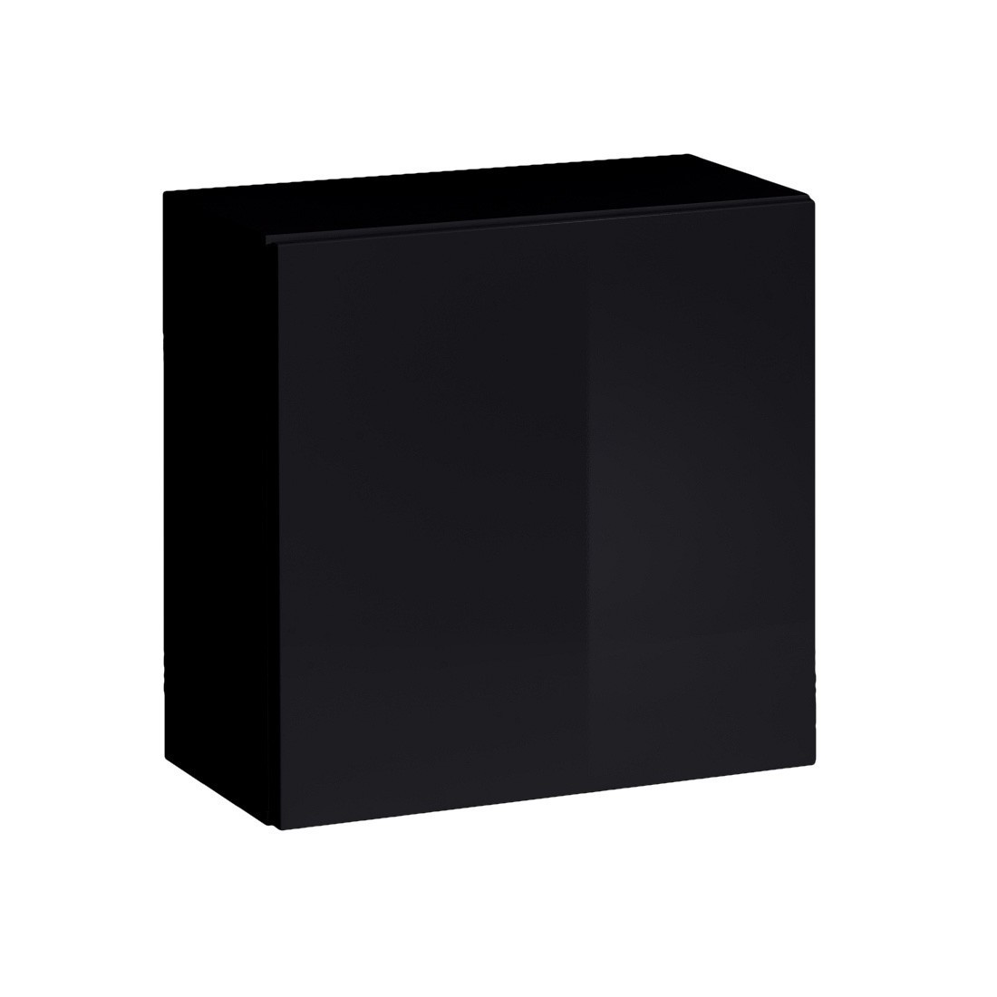 Armoire suspendue coloris noir 60x60cm pour salon collection SWITCH.