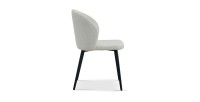 Chaise revêtement tissu pour salle à manger coloris beige. Collection HARDIN