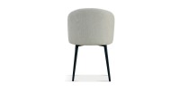 Chaise revêtement tissu pour salle à manger coloris beige. Collection HARDIN