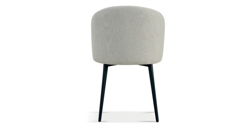 Chaise revêtement tissu pour salle à manger coloris beige. Collection HARDIN