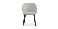 Chaise revêtement tissu pour salle à manger coloris beige. Collection HARDIN