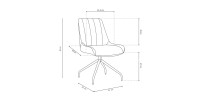 Chaise revêtement tissu pour salle à manger coloris brun clair. Collection FANNIN