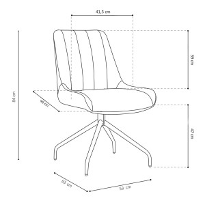 Chaise revêtement tissu pour salle à manger coloris brun clair. Collection FANNIN