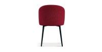Chaise revêtement tissu pour salle à manger coloris rouge. Collection HARDIN