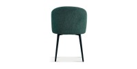 Chaise revêtement tissu pour salle à manger coloris vert. Collection HARDIN
