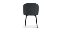 Chaise revêtement tissu pour salle à manger coloris gris foncé. Collection HARDIN