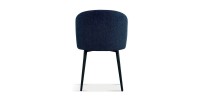 Chaise revêtement tissu pour salle à manger coloris bleu. Collection HARDIN