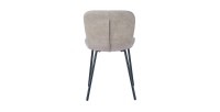 Chaise cuir PU pour salle à manger coloris beige. Collection ALCAN